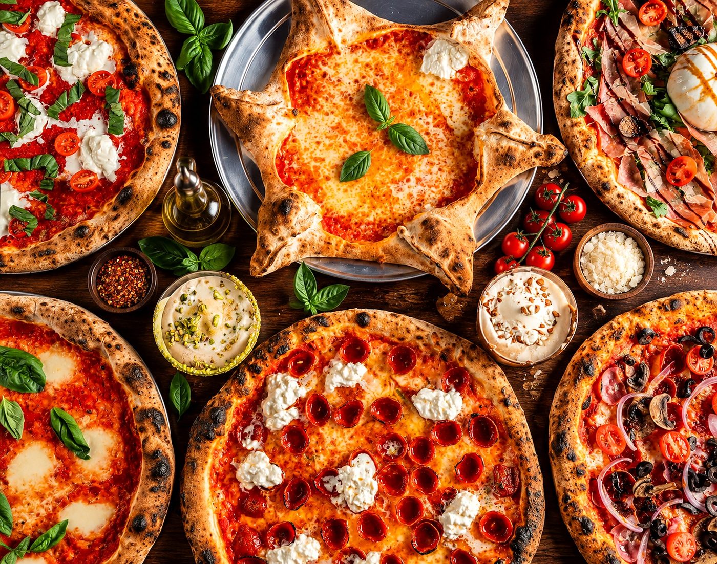Pizzas recién salidas del horno